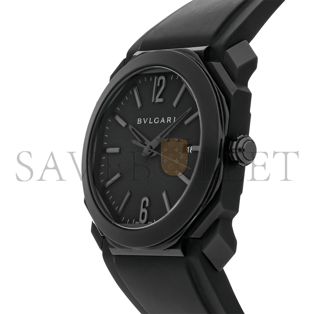 b*l*ai octo ultranero black steel auT0matic 41mm men